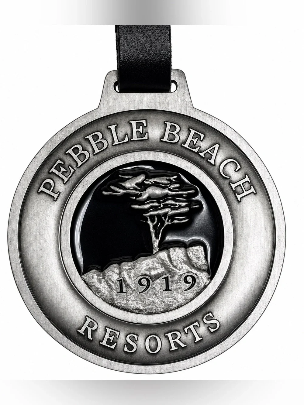 2019 U.S. Open Pebble Beach Golf Resorts Metal Luggage Tag Leather Strap